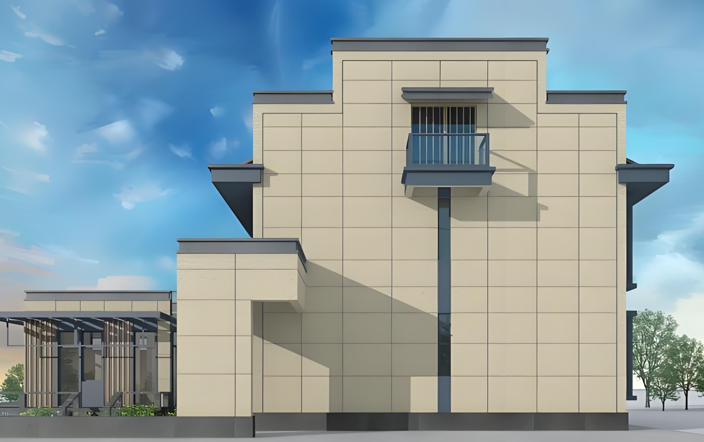 Exterior Stone Effect Paint Coating and Construction Methods